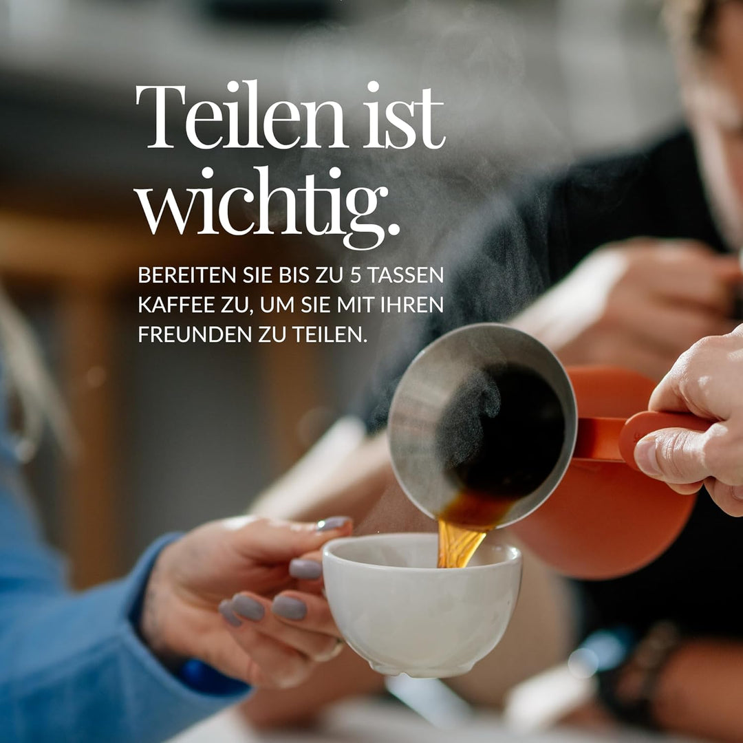 OTTO: Moderne türkische Kaffeekanne 550 ml, Edelstahl - BLACK - Funktioniert bei allen Herdarten Sch