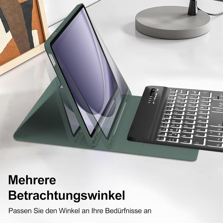 IVEOPPE Hülle mit Tastatur für Samsung Galaxy Tab A9 8.7", Tastatur für Samsung Tablet A9 2023, Magn