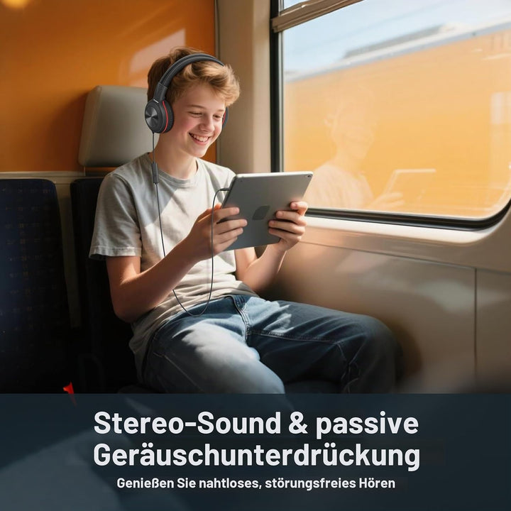 SIMOLIO 2 Pack of Kopfhörer mit Kabel, Over Ear Kopfhörer mit MIC für Kinder, Jungen, Mädchen, Jugen