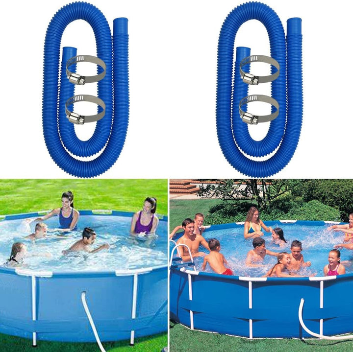 Poolschlauch 32mm Durchmesser 2 Stück für Oberirdische Pools Zubehör Poolpumpe Ersatzschlauch 150 x