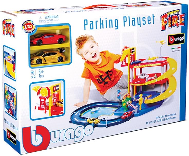 Bburago 30025 30025-Autobahn Zubehor-Parkgarage-Parking Playset, Standard