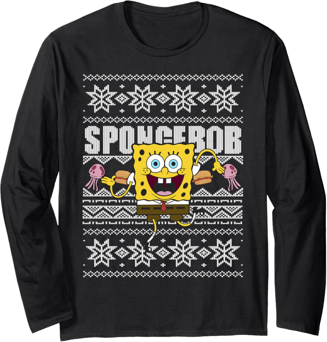 SpongeBob SquarePants Christmas Dancing Ugly Sweater Langarmshirt