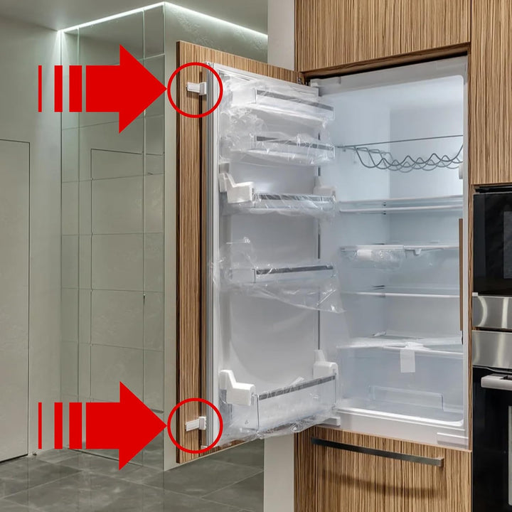 SPARES2GO Tür-Montagehalterung aus Kunststoff für IKEA Kühlschrank & Gefrierschrank (4 Stück)