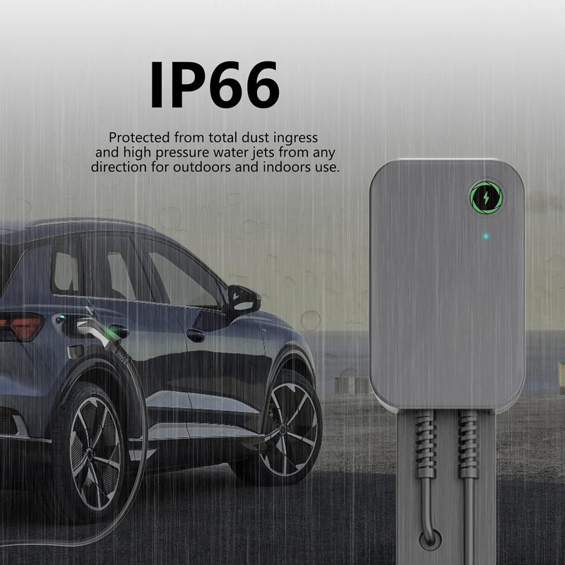 Teskee EV-Ladegerät Typ 2 Wallbox Home Smart EV Auto-Ladestation Elektrofahrzeug-Ladegerät mit Touch