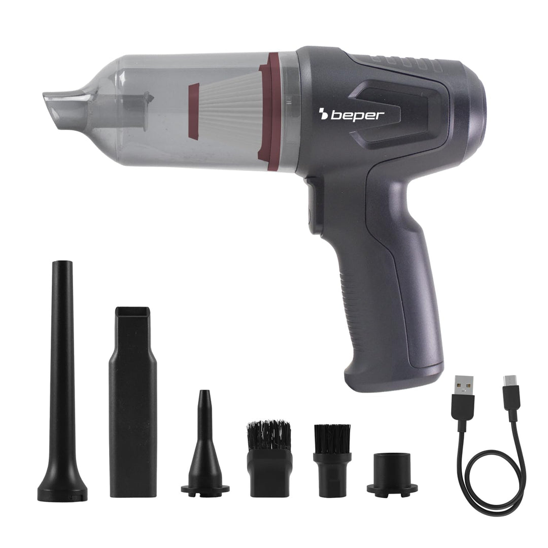 BEPER P202ASP410 2-in-1 Mini-Staubsauger und Laubbläser, bürstenlos, für Autos, tragbarer Handstaubs