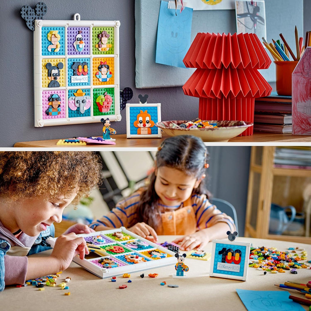 LEGO 43221 | Disney 100 Jahre Disney Zeichentrickikonen, Bastelset und DIY Set als Wandkunst und Sch