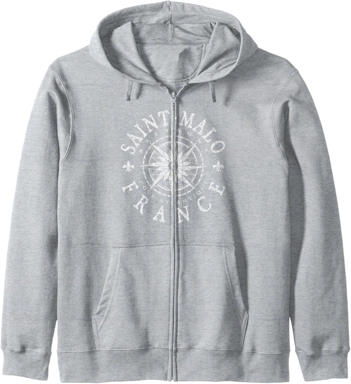 JCombs: Saint-Malo, Bretagne, Frankreich, Kompassrose Kapuzenjacke