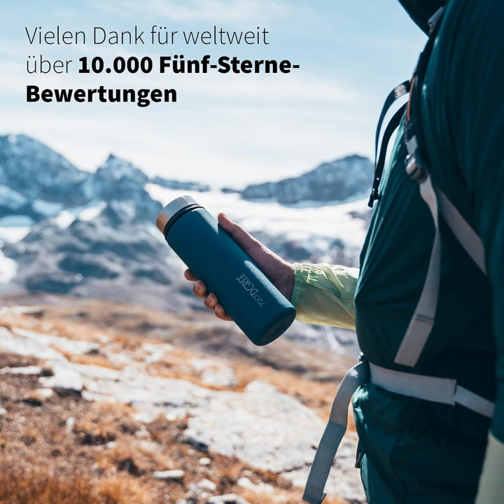 720°DGREE Edelstahl Trinkflasche “noLimit” – 1200ml - Auslaufsicher, Kohlensäure geeignet, BPA-Frei