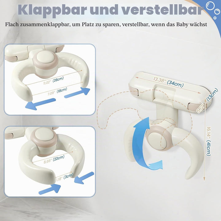 Orzbow Baby Dusche Ständer, Faltbar &amp; Höhenverstellbare Baby Badewanne Stand für 6-36 Monate, Stabil