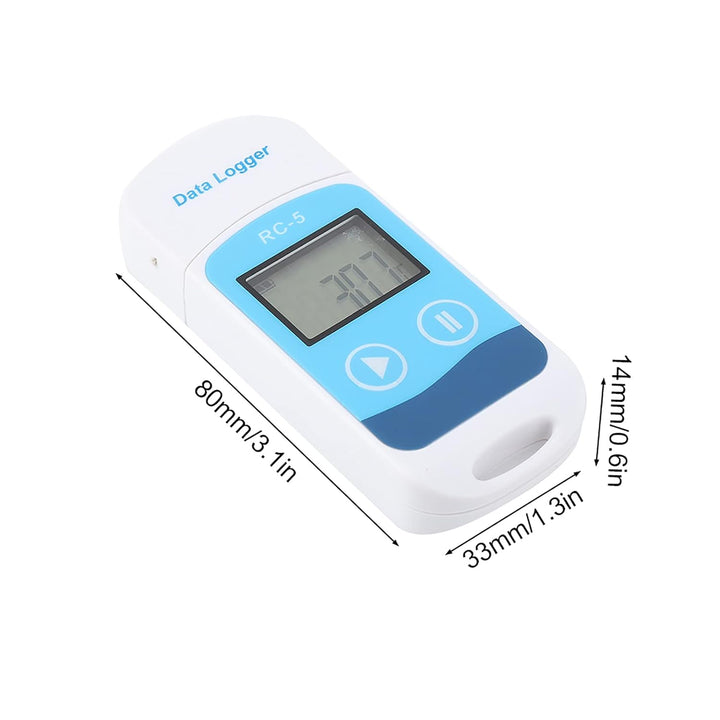 FTVOGUE Tragbarer Temperatur-Datenlogger Mini Temp Recorder Anzeige LCD Display 32000 Punkte U Disk