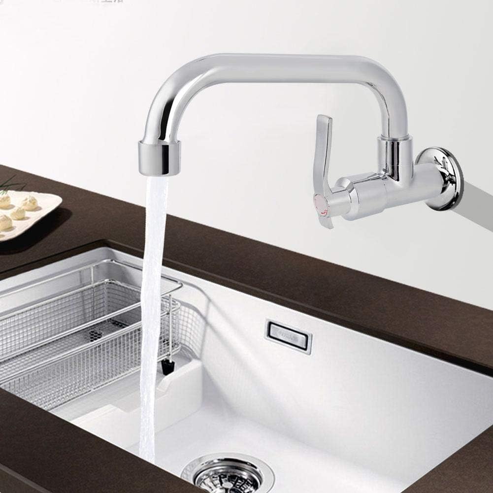Einzelne Kaltwasserhahn, G1/2in Wasserhahn Wandmontage Kaltwasser, Wandarmatur Kaltwasserhahn für Ba