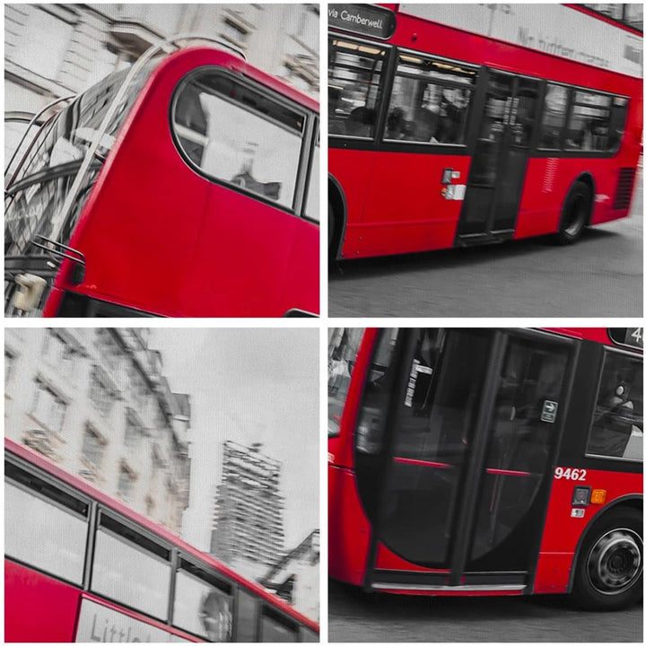 Bilder auf Leinwand Bus London Reise Tourismus Leinwandbild 70x50cm Wandbilder Dekoration Wohnzimmer