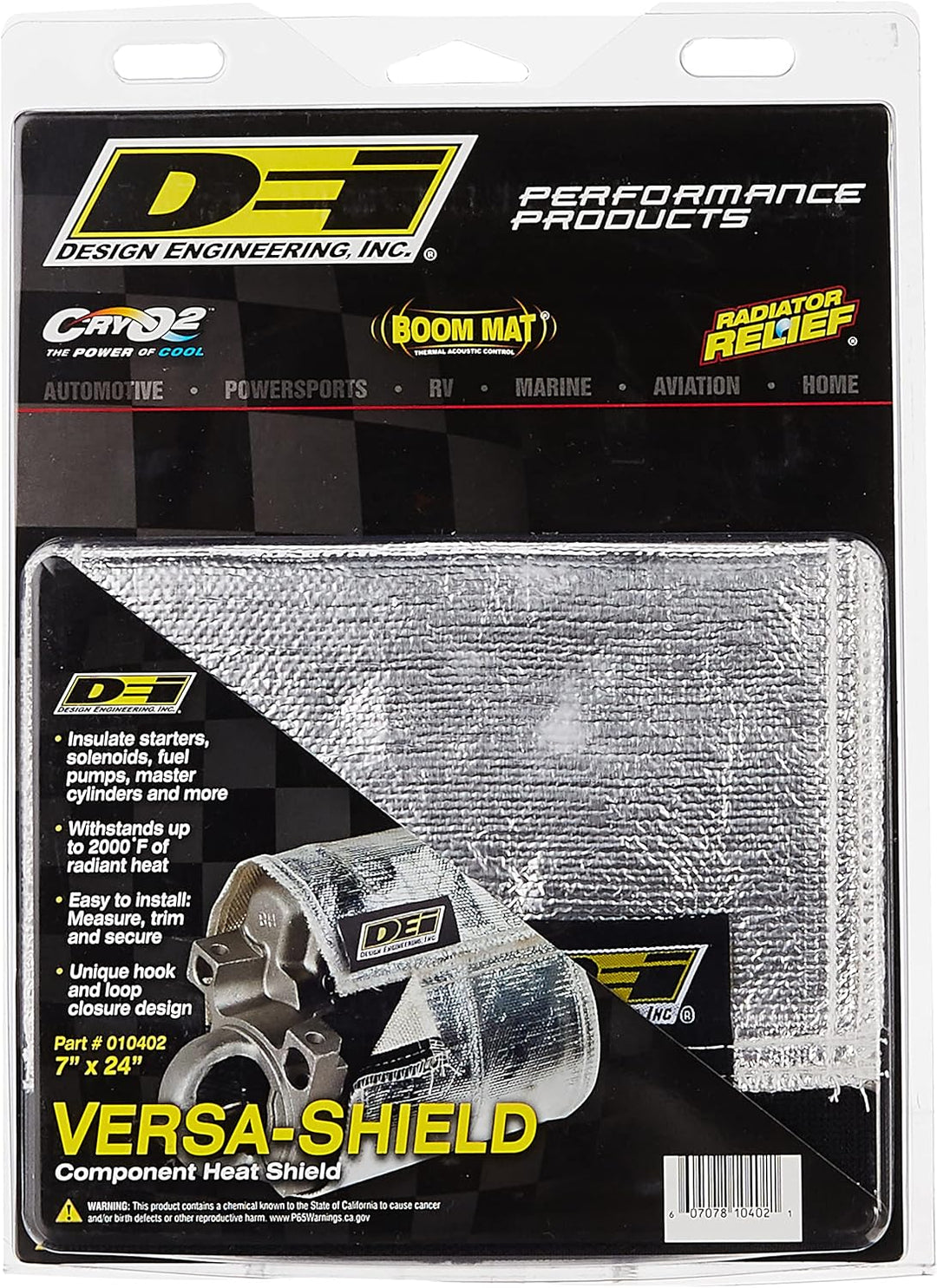 Dei 010402 versa-shield Starter Hitzeschild Wrap, 17,8 cm X 1 ", Versa-Shield