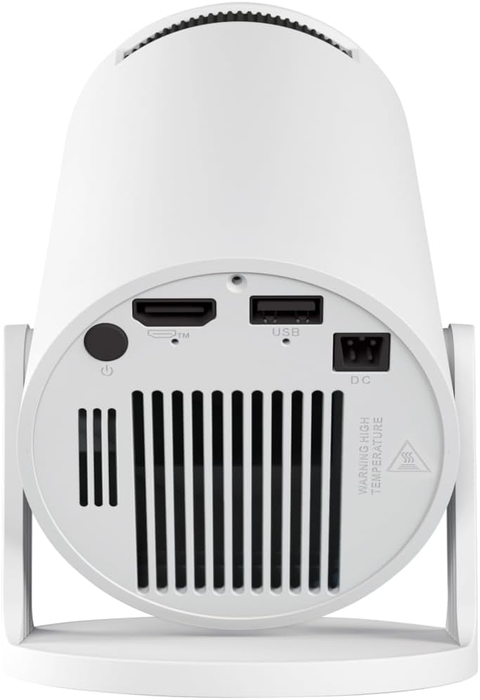 Tragbarer Beamer 4K, 1080P FHD Mini Beamer, kompatibel mit Android und Netflix, WiFi 6, BT 5.0, 180°