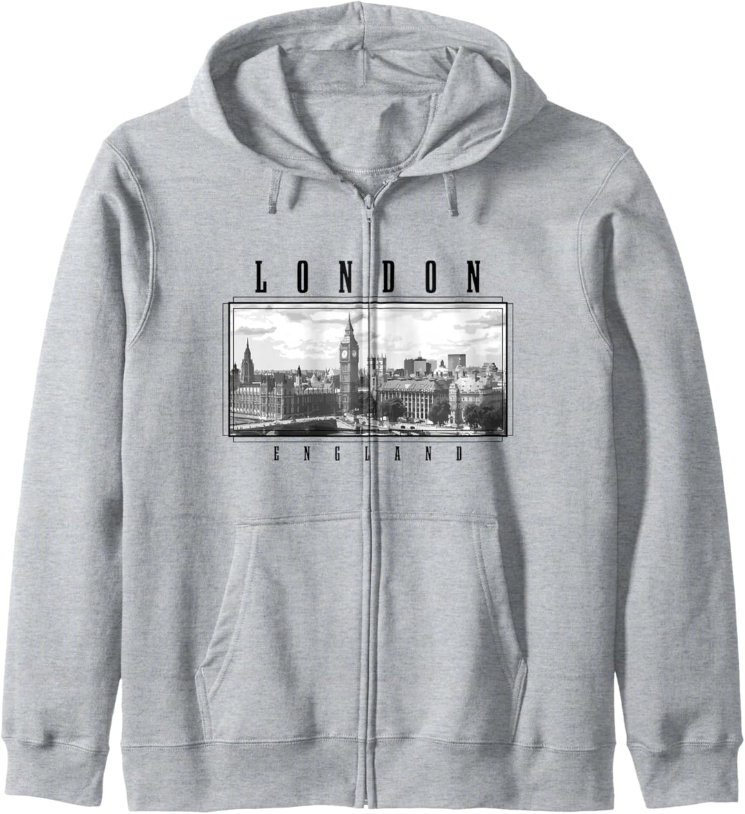 London UK Skyline Big Ben Vintage England Souvenir Kapuzenjacke