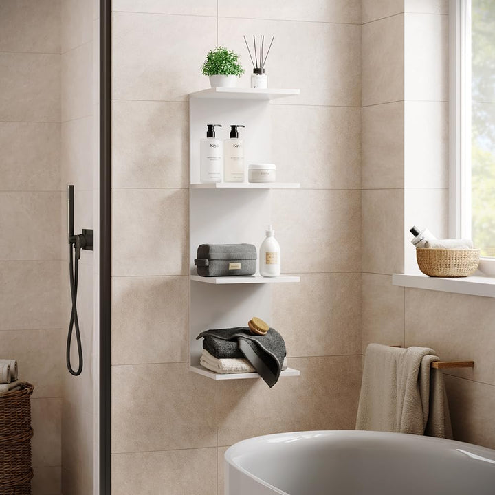 Vicco Wandregal Paolo, Weiss, 30 x 95 cm Weiss 95 cm, Einzel, Weiss 95 cm, Einzel