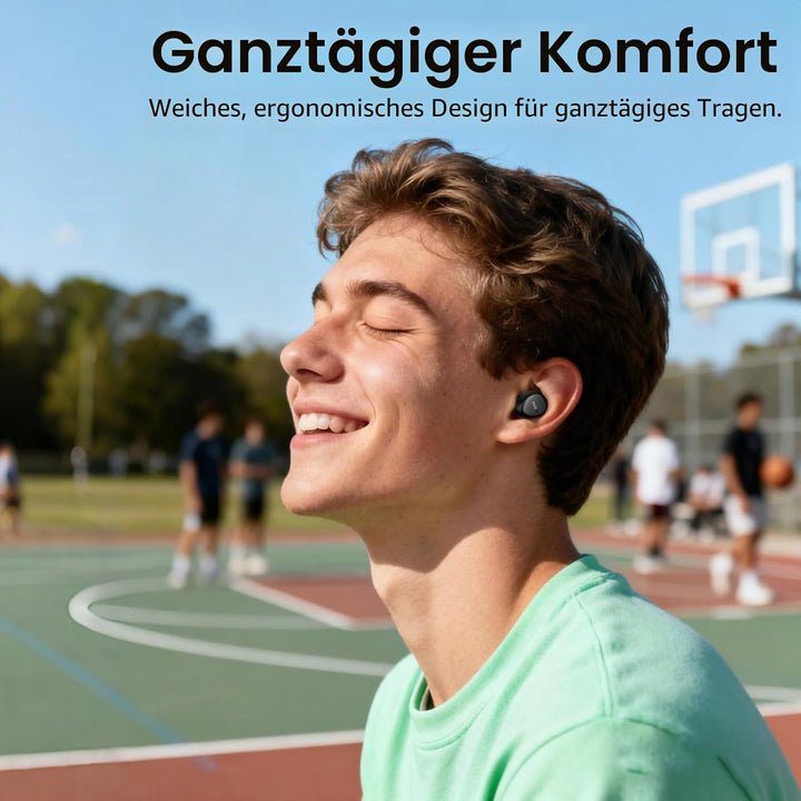TOZO A1 In-Ear Kopfhörer Kabellos Bluetooth 5.3 mit 2 Mikrofonen für KI-Anrufe, App-Steuerung, 32 St