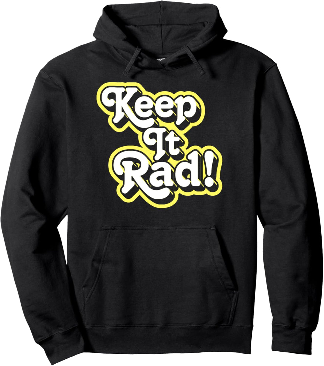 Keep It Rad! Vintage Funny Vintage Hipster 60s Typography Pullover Hoodie