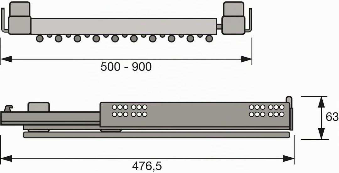 HETTICH 9132916 Silber Amari 200 Hosenhalter (Hosenträger), ausziehbare Halterung für 8 Hosen, Korpu