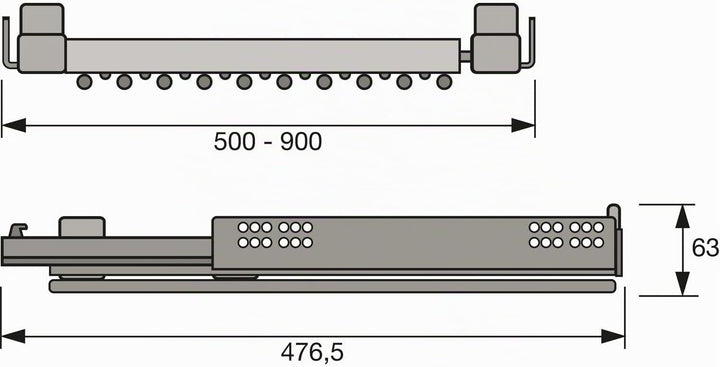 HETTICH 9132916 Silber Amari 200 Hosenhalter (Hosenträger), ausziehbare Halterung für 8 Hosen, Korpu