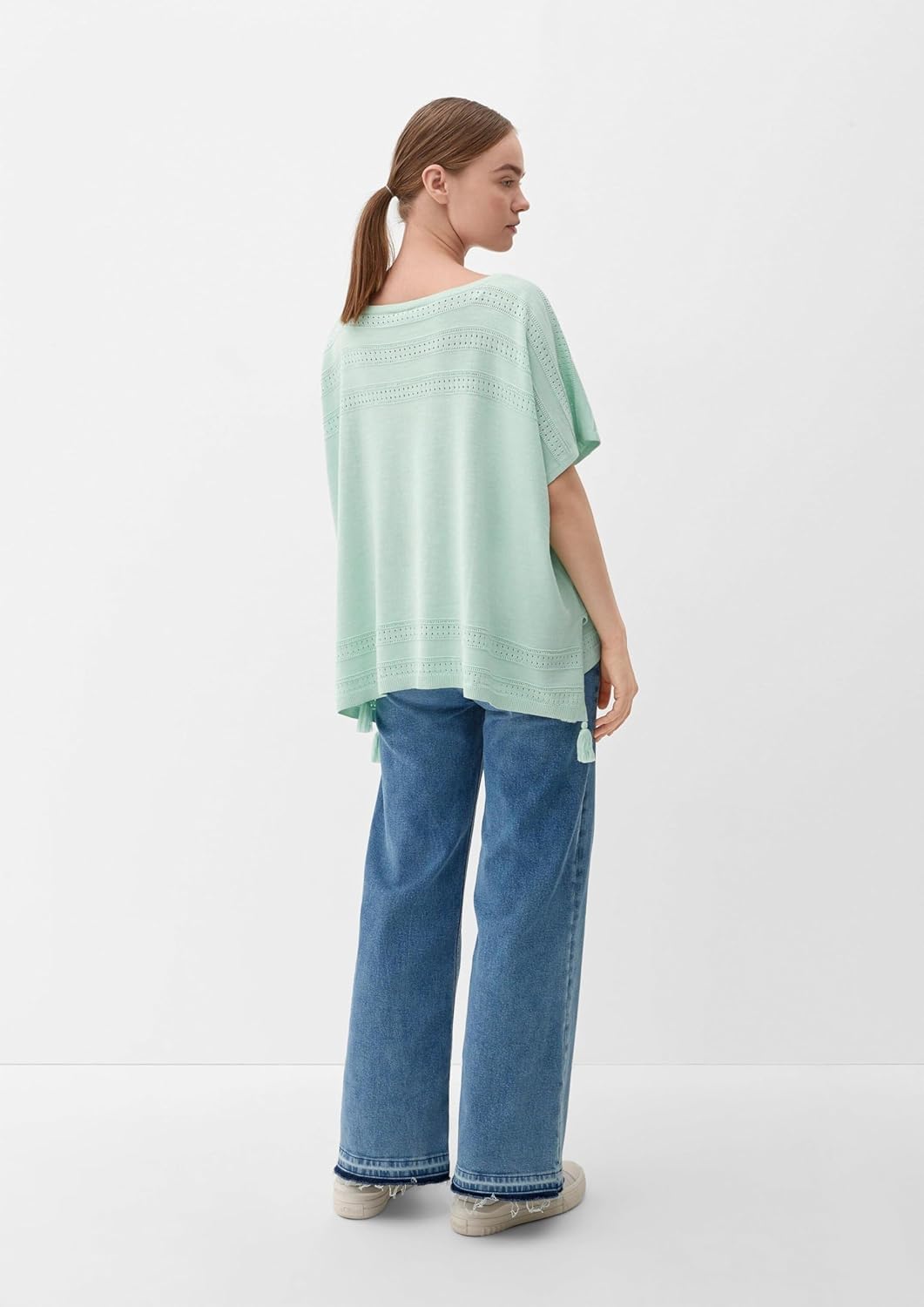 s.Oliver Poncho aus Viskosemix, Grün 6502