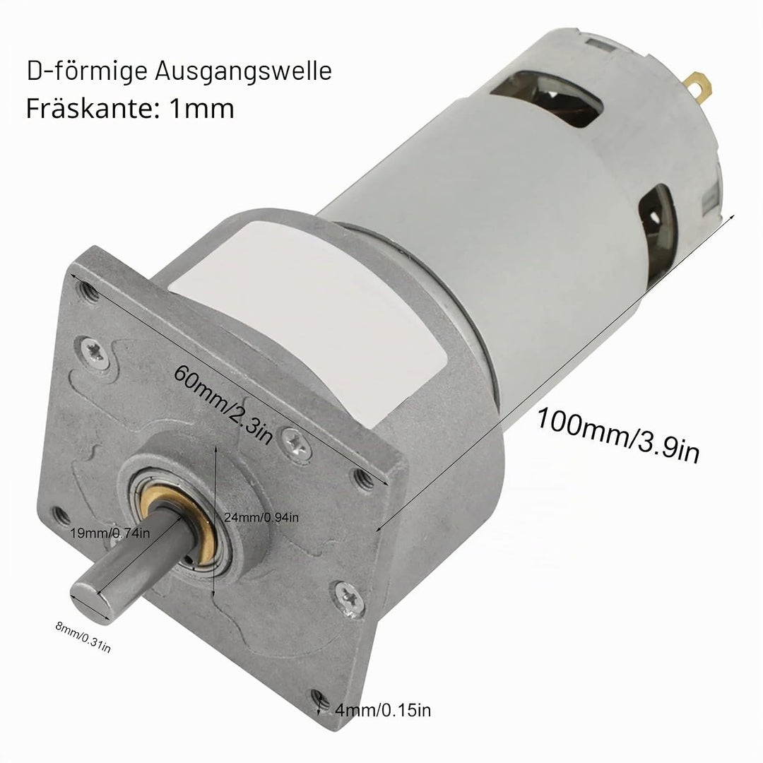 DC12V / 24V 35W Mini-DC-Getriebemotor Metall Geschwindigkeit einstellbar grossen Drehmoment Motor CW