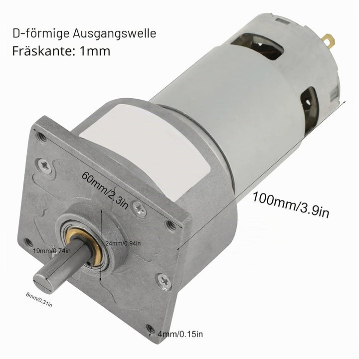 DC12V / 24V 35W Mini-DC-Getriebemotor Metall Geschwindigkeit einstellbar grossen Drehmoment Motor CW