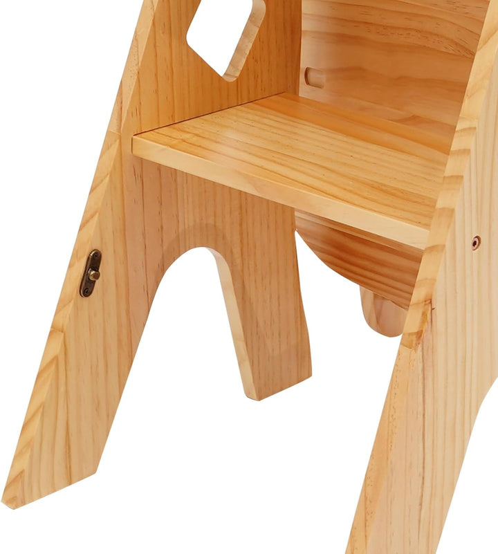 Leiterstuhl, 34x44,5x87 cm Klappbarer Bibliotheksleiter, Klappbarer Bibliotheksstuhl, Klappbarer 4-s