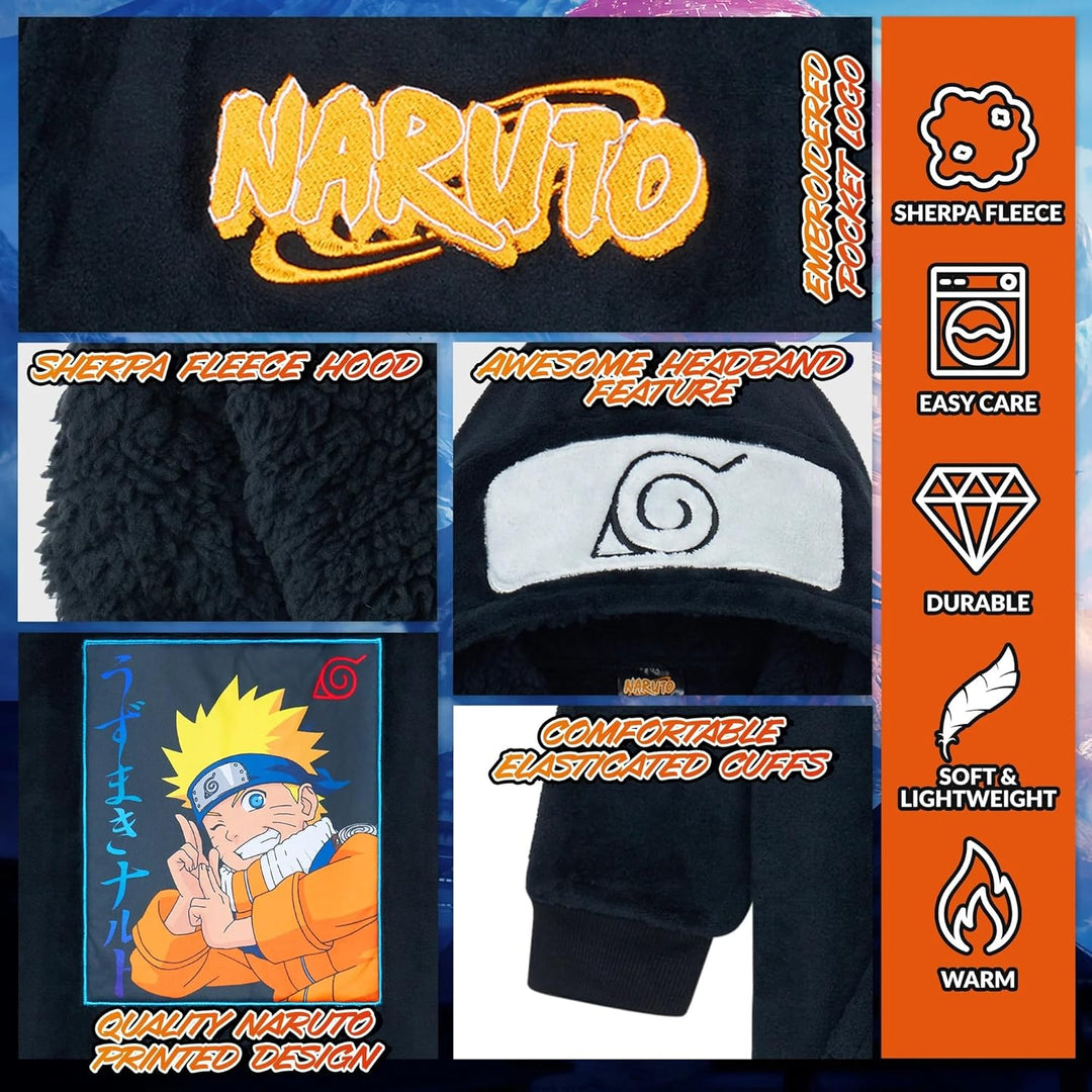 Naruto Übergrosse Decke Hoodie Kinder Anime Kapuzenpullover Jungen und Mädchen Teenager