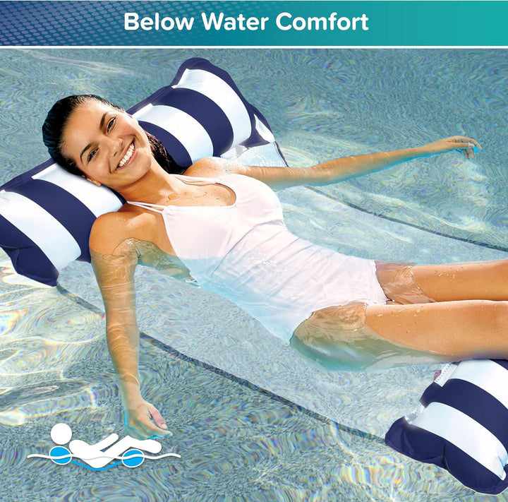 Aqua 4-in-1 Monterey Hammock Pool Float & Water Hammocks – 2-3-4 Multipacks – Multiple Colors/Styles