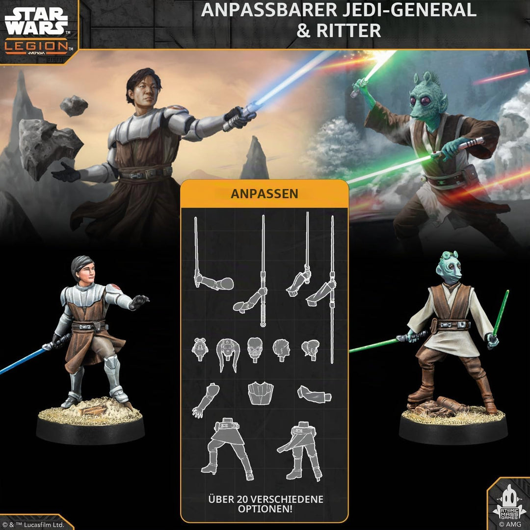 Asmodee, Star Wars: Legion – Customizable Jedi General &amp; Knight, Erweiterung, Atomic Mass Games, Tab