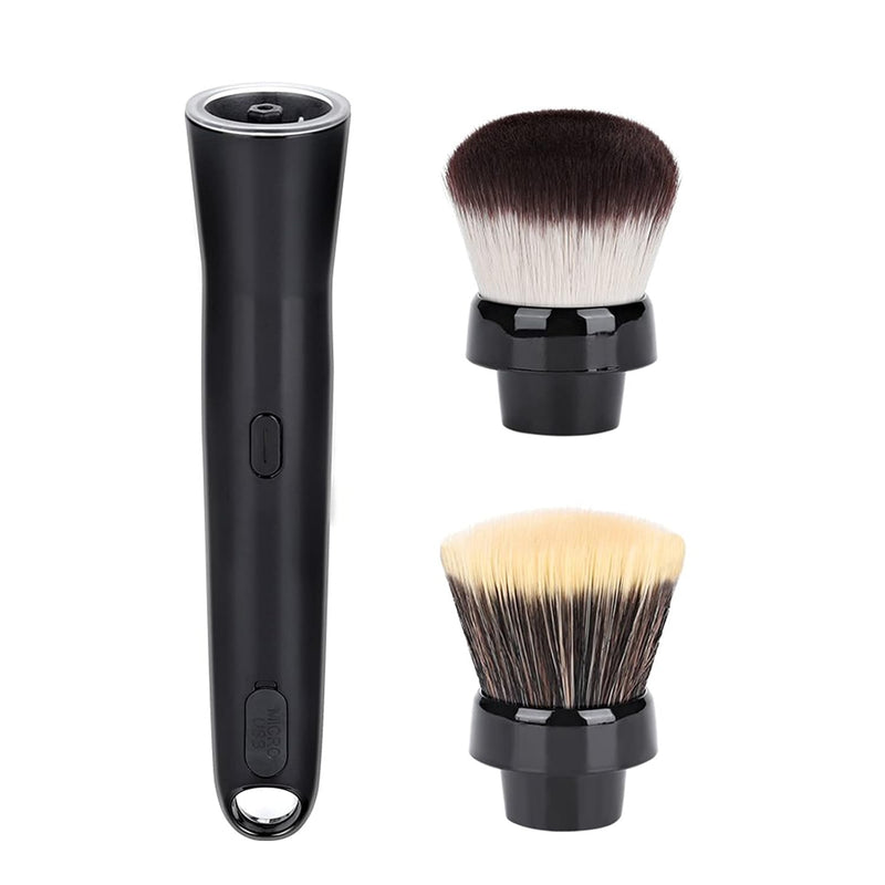 Elektrisches Make-up-Pinsel-Set, Kabuki Foundation-Pinsel mit Flacher Oberseite, Automatisch Rotiere