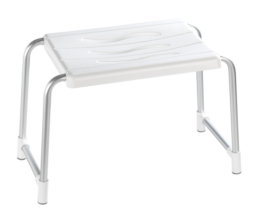 WENKO Duschhocker Secura Weiss, Wannenhocker, 120 kg Tragkraft