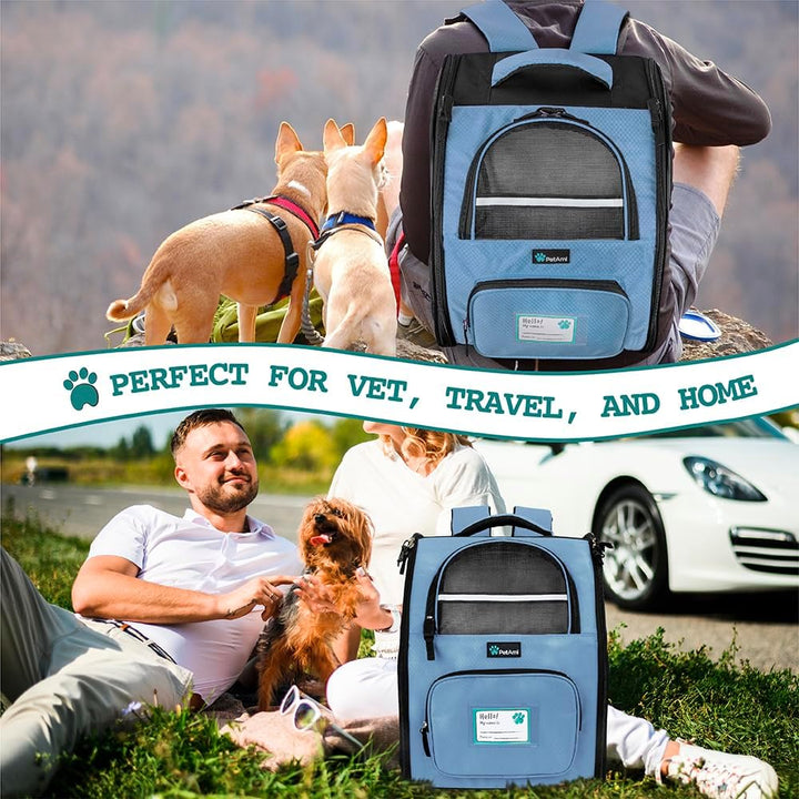 PetAmi Hunderucksack für kleine und grosse Katzen, Haustiere, Welpen, belüfteter Haustier-Wanderruck