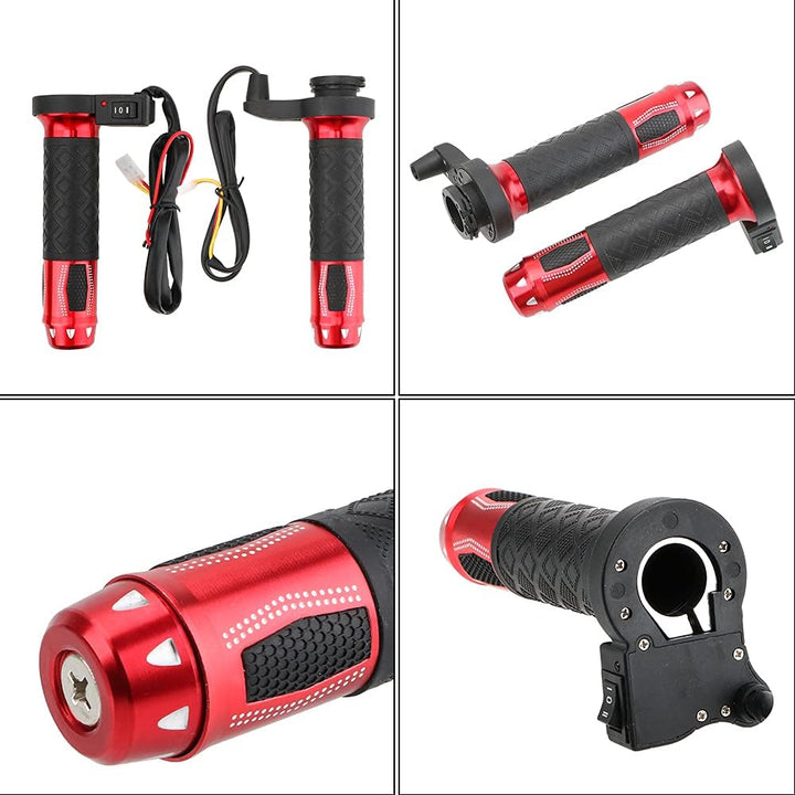 Baceyong Motorrad-Lenkergriffe 22 mm (7/8"), elektrisch beheizte Lenkergriffe, universelle Motorrad-