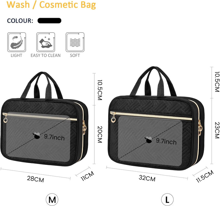 LOVEVOOK Kulturtasche Damen Gross, wasserdichte Kulturbeutel zum Aufhängen, Faltbare Waschtasche Kos