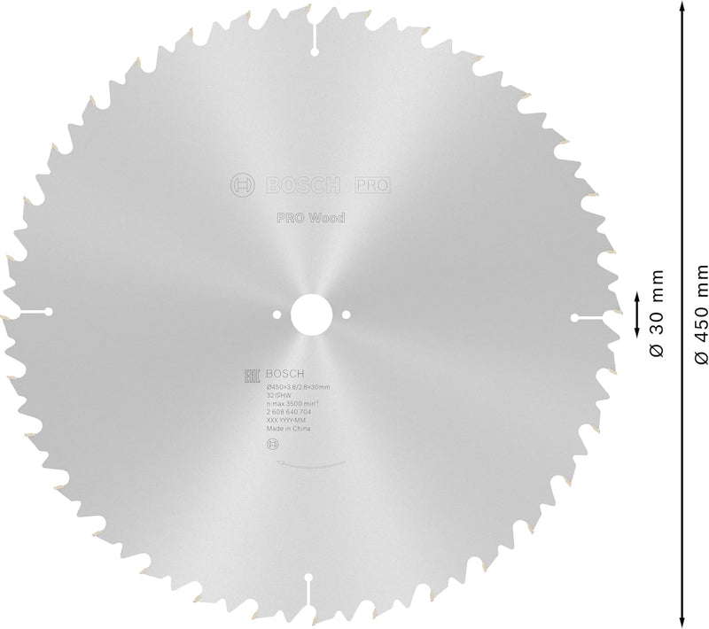 Bosch Accessories Bosch Professional 1x Kreissägeblatt Construct Wood (für Holz, Sägeblatt Ø 450 x 3