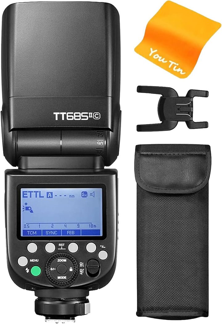 Godox TT685IIC Kamera-Blitzgerät für Canon TT685II-C 2,4 G Wireless HSS GN60 Blitz kompatibel mit Ca