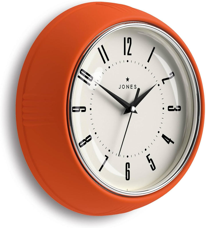 JONES CLOCKS® Ketchup-Wanduhr, Retro-Design, perfekt für die Küche, Heimbüro, Schlafzimmer 25cm (Ora