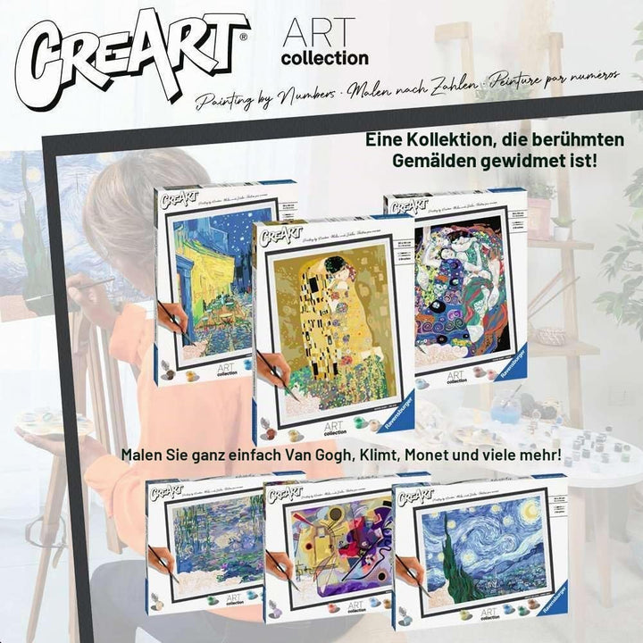 Ravensburger CreArt 23691 - Der Schrei (Edvard Munch) - Malen nach Zahlen Erwachsene, DIY Malset mit