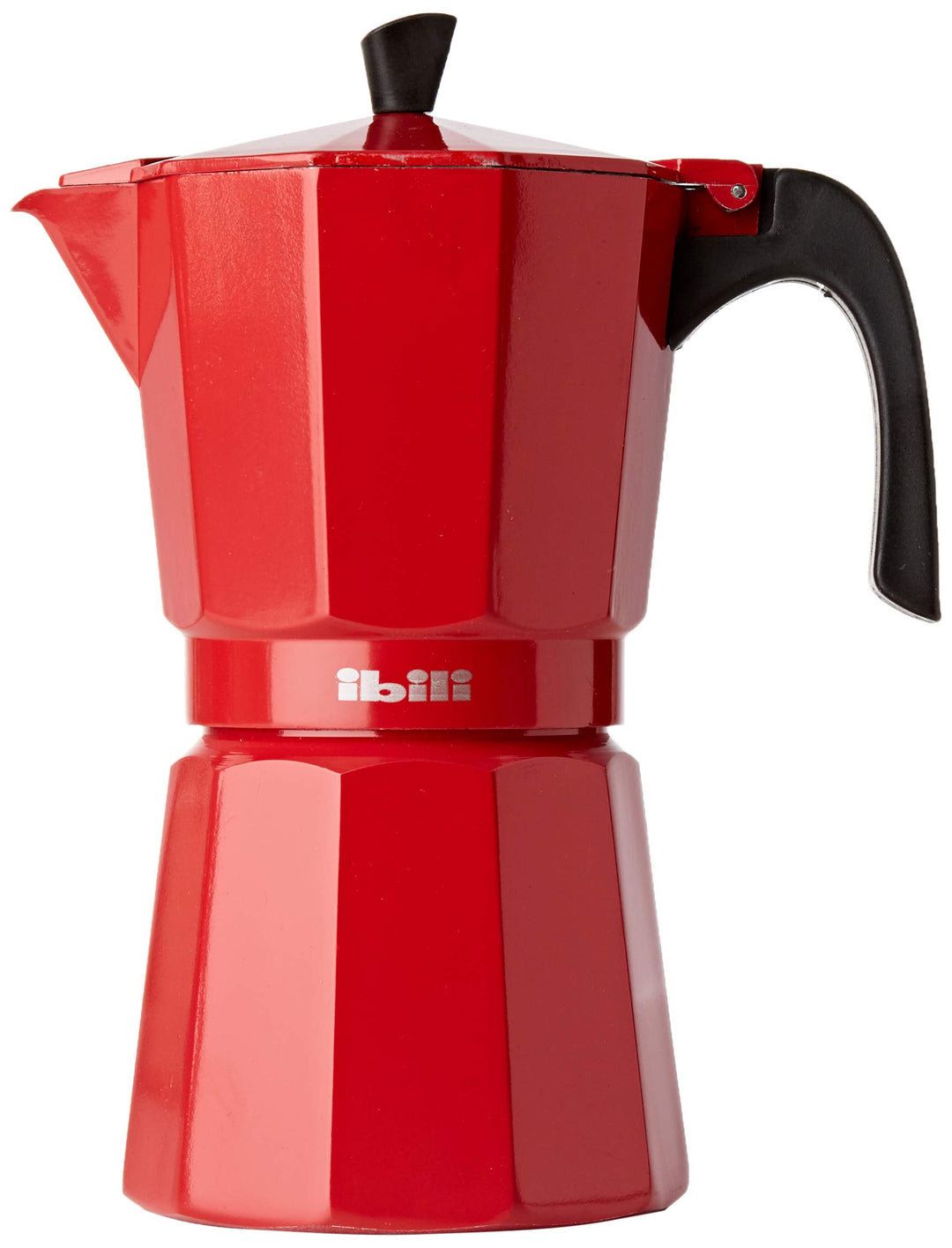 IBILI - Express-Kaffeekocher Bahia Roja, 9 Tassen, 450 ml, Aluminium Rot 9 Tassen, Rot 9 Tassen