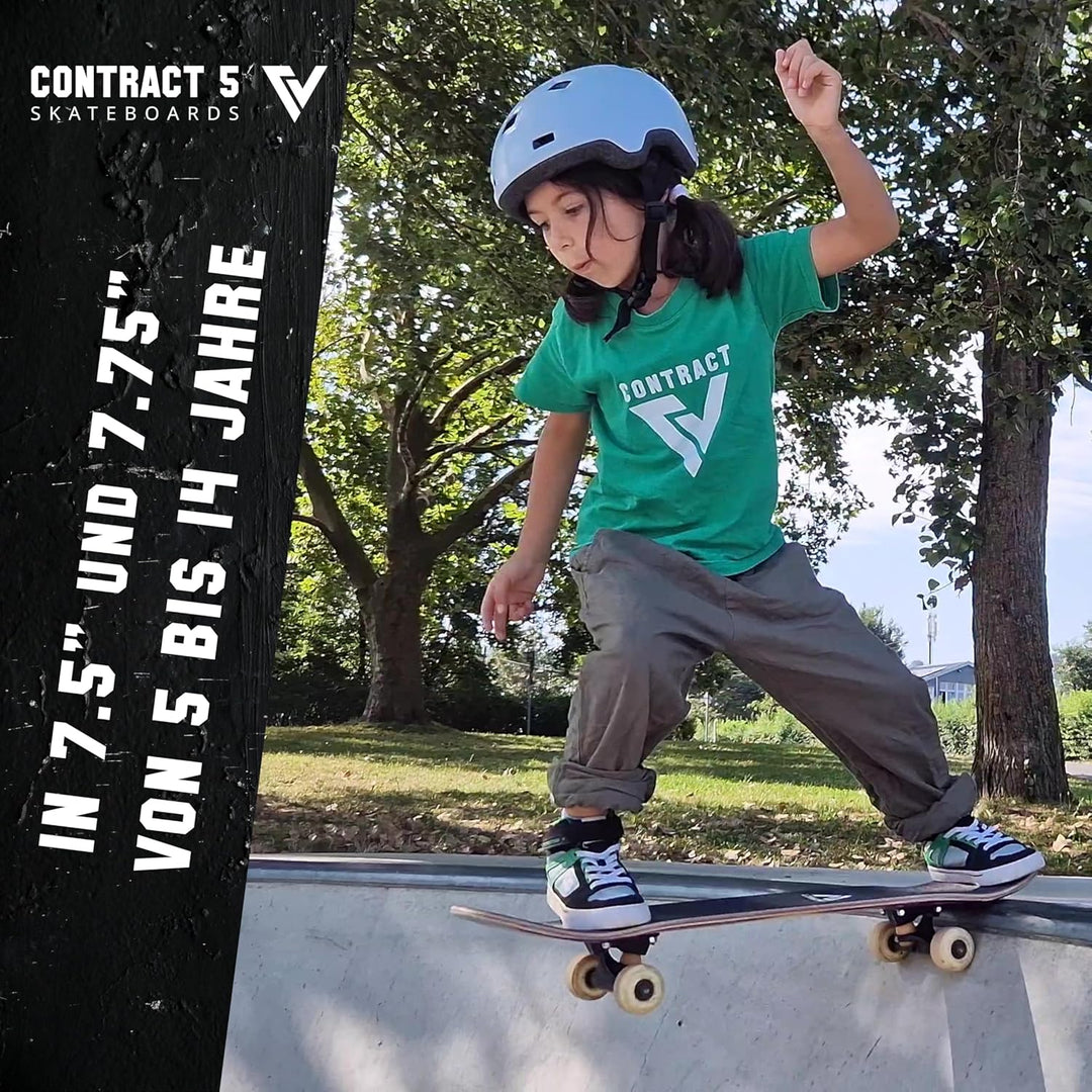 Komplett Skateboard Miami-Beach - für Kinder und Jugendliche - 7-lagiges Ahornholz Deck - Medium Con