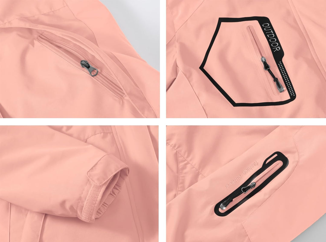 YSENTO Damen 3-in-1 Skijacke Winter FleeceJacke Wasserdichte Winddichte Warme Funktions Outdoor Soft