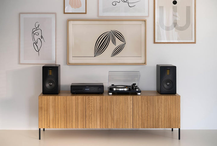 sonoro Orchestra Regallautsprecher Set (2 Wege Bassreflex, Holzgehäuse, perfekte Ergänzung zum Maest