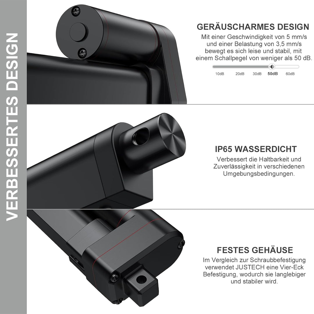 Justech 3000N 200mm Hub max Linearantrieb Linearmotor Verstellantrieb Toröffner Linear Actuator Moto