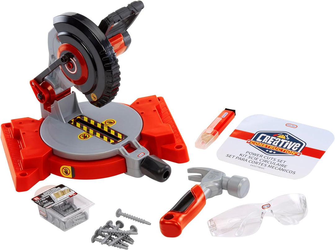 little tikes Creative Construction Power Cuts Set - Enthält 6 Zubehörteile, Rollenspiel-Bauset, Geei