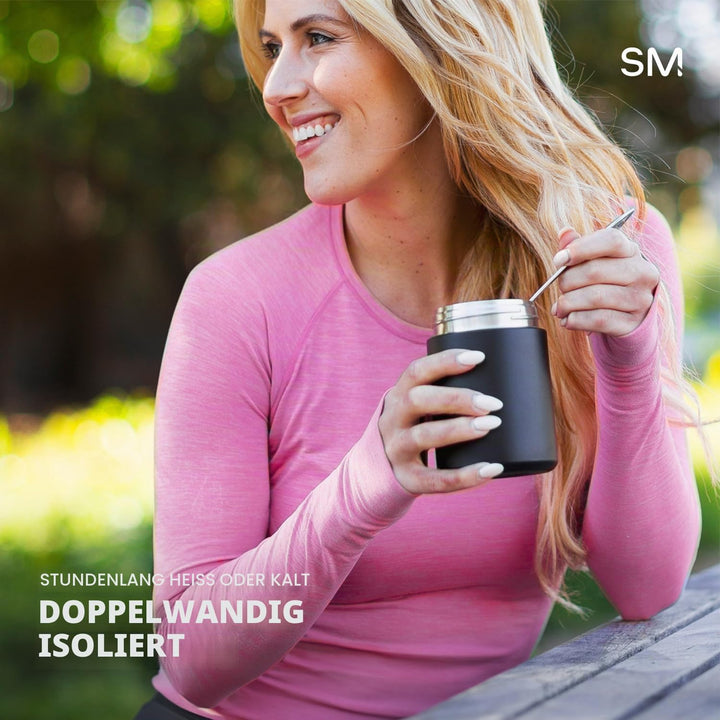 Simple Modern Thermobehälter für Essen | Warmhaltebehälter Edelstahl | Provision | 350ml | Deep Ocea