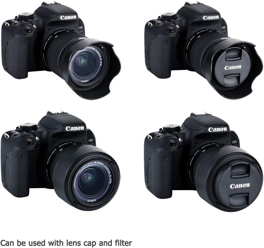 EW63C Bajonett Gegenlichtblende mit UV-Filter Passend für Canon RF-S 14-30mm F4-6.3 on EOS R50 V Cam