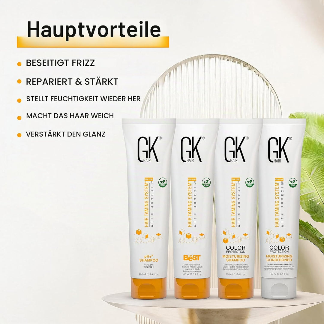 GK HAIR Global Keratin The Best Professional Hair Kit (100ml/3.4 Fl Oz) zum Glätten, Glätten von Ker