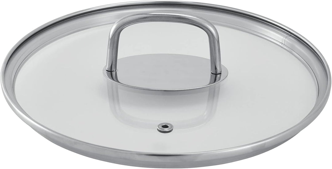 KHG Topfset 5-teilig Induktion, Edelstahl unbeschichtet inkl. Glasdeckel | Topf, Kochtopf, Milchtopf